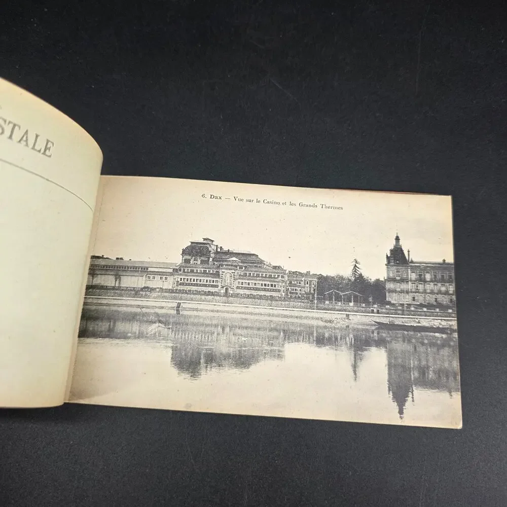 Antique Dax Album 12 Detachable Postcards France Topographical Views H. Labeque